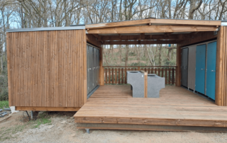 Bloc sanitaire, Sanitaire modulaire pour collectivités, mairie, Loisirs & Tourisme, solution modulaire WC PMR et classique SANIBIO Gamme X4