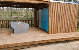 Bloc sanitaire, Sanitaire modulaire pour collectivités, mairie, Loisirs & Tourisme, solution modulaire WC PMR et classique SANIBIO Gamme X4