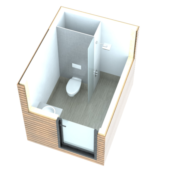 SANIBIO® L1 bloc sanitaire, sanitaire modulaire