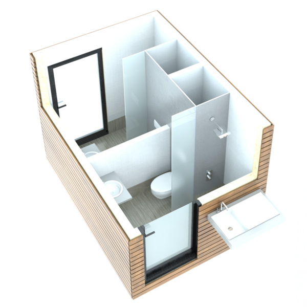 SANIBIO® L2 bloc sanitaire, sanitaire modulaire