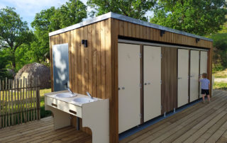 Sanitaire modulaire camping solution modulaire sanibio Module X6 Camping Domaine de Sanaud