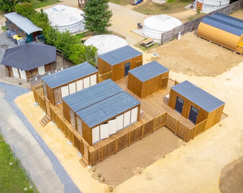 Bloc sanitaire, Sanitaire modulaire pour camping et collectivité, solution modulaire SANIBIO